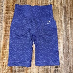 Gymshark Blue Patterned Bike Shorts